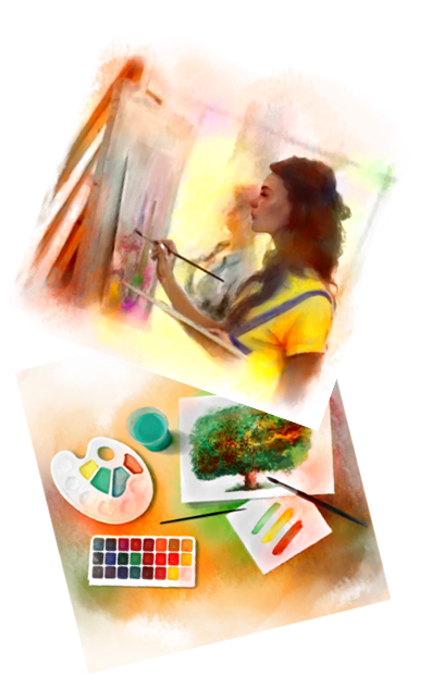 Imaginartive Artistic Profile Illustration